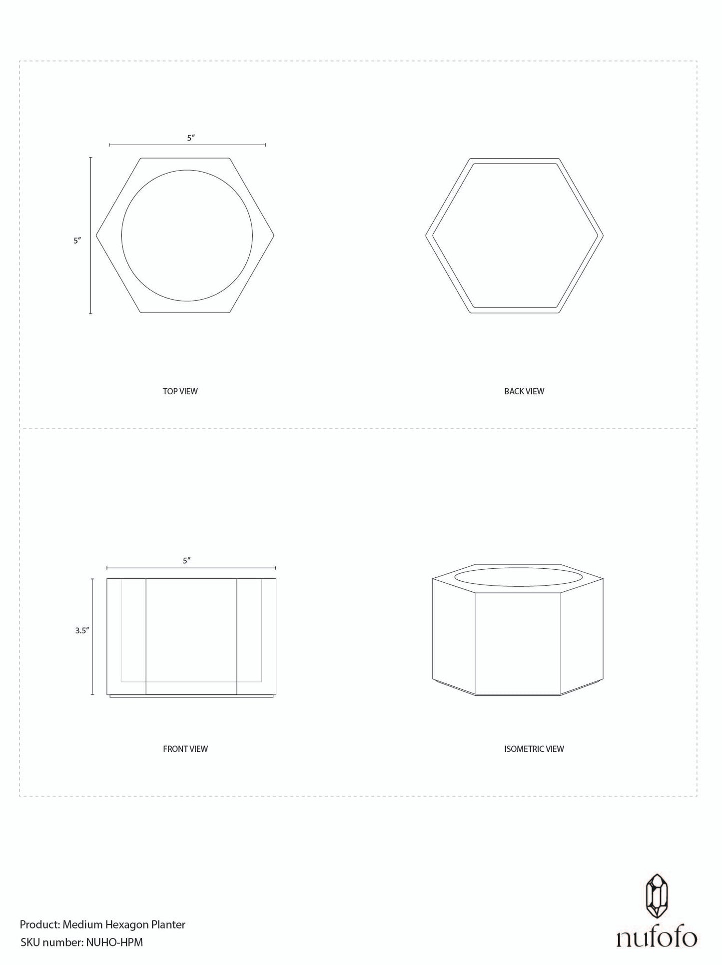 Medium Hexagon Planter
