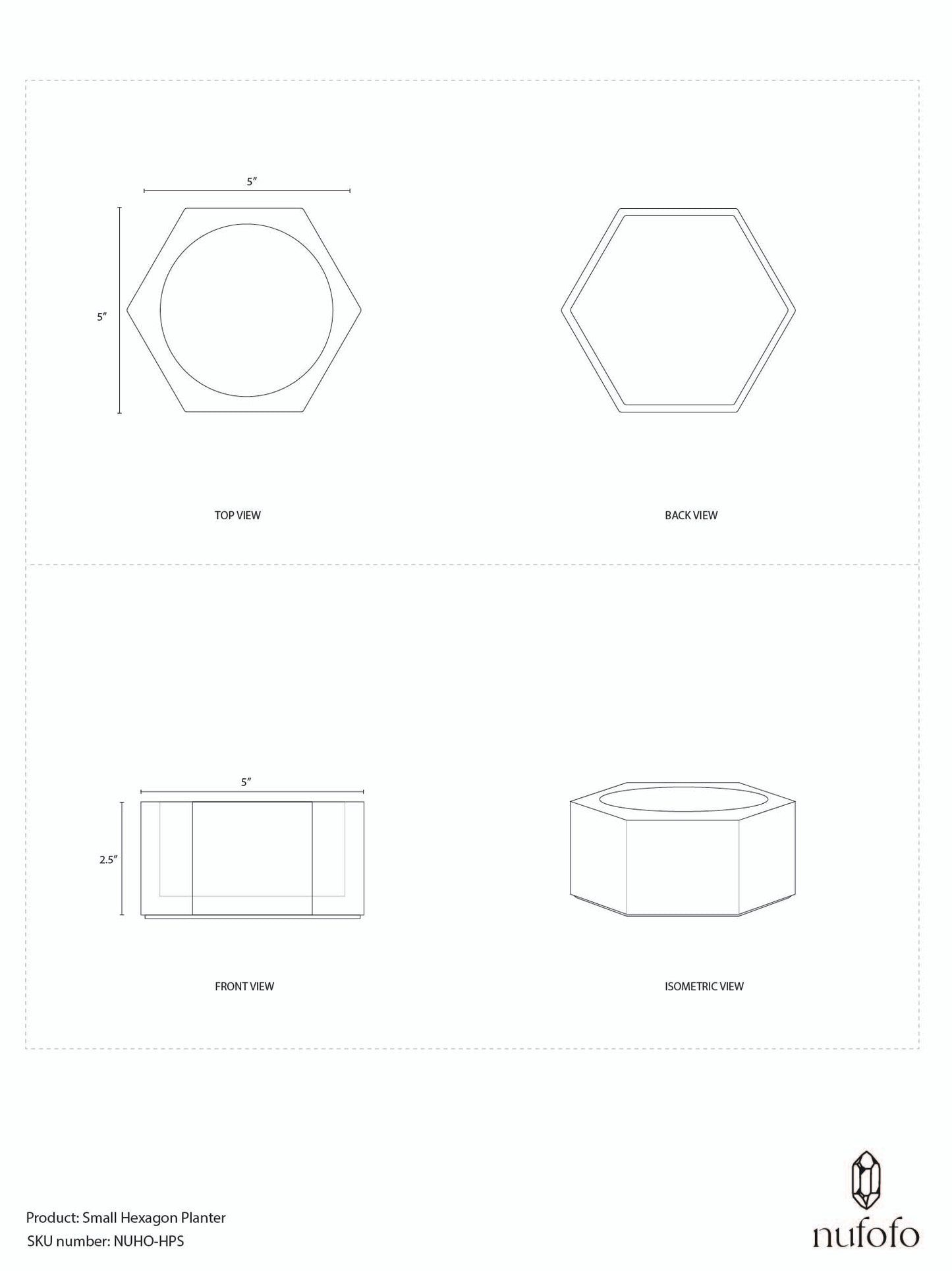 Small Hexagon Planter