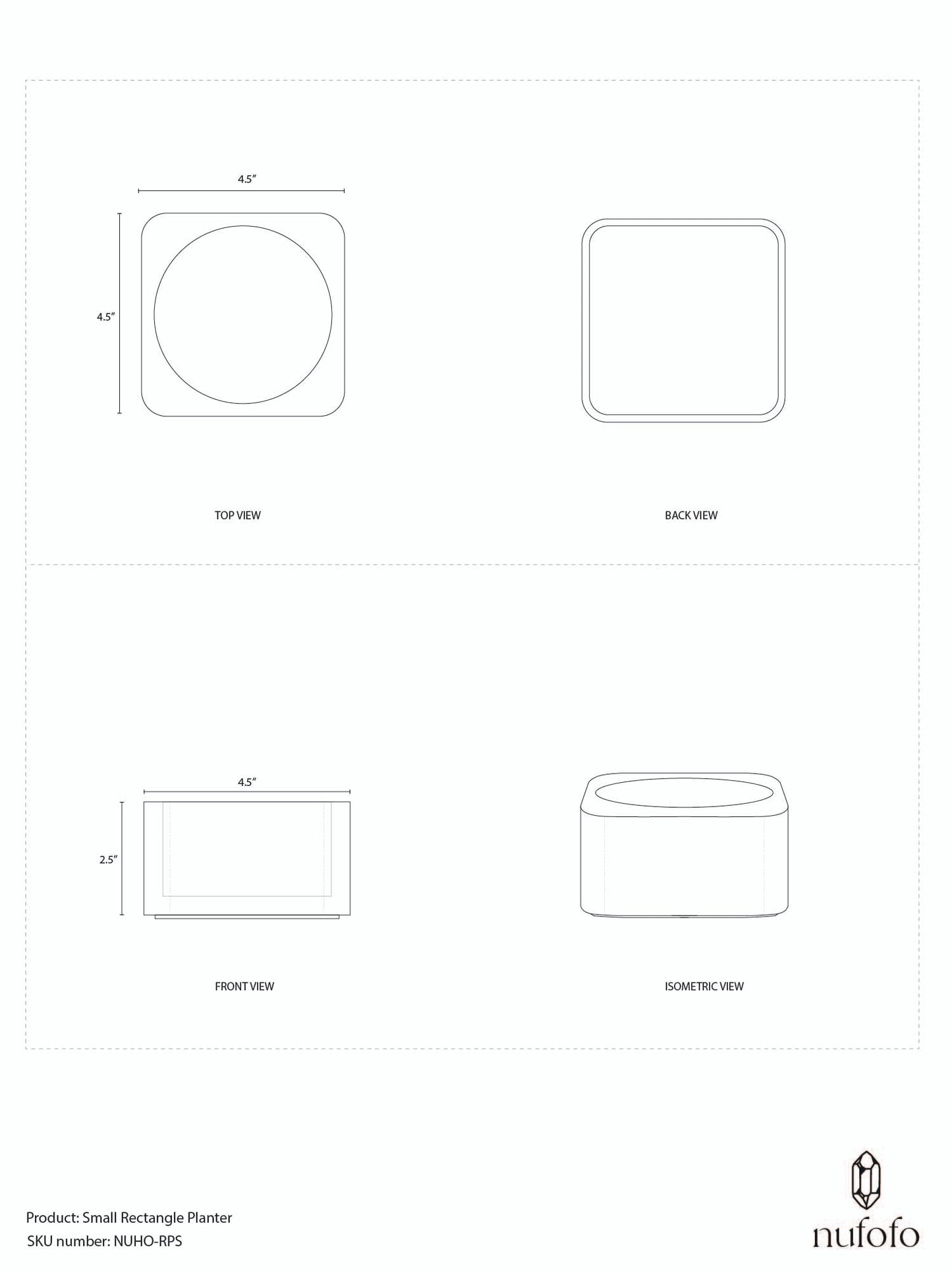 Small Rectangle Planter